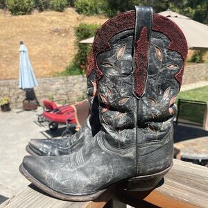 Dan Post Black and Red Western Boots
